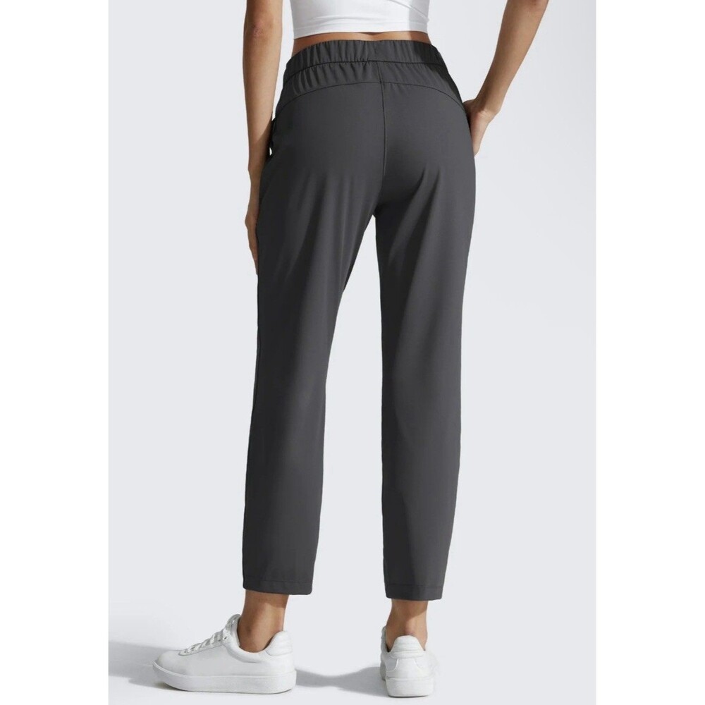 CRZ YOGA Women’s Size L 12 Black Stretch Drawstring Travel Ankle Pants